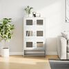 vidaXL Highboard White Cold-rolled Steel Tall Modern Storage Cabinet