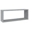 vidaXL Wall Cube Shelf Set of 2 Grey Sonoma Engineered wood