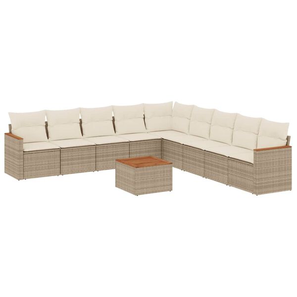 vidaXL Garden Sofa Set Beige