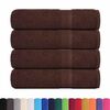 vidaXL Bath Towel Set of 4 Brown 100% Cotton Large Bath Towel