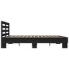 vidaXL Bed Frame Black Engineered wood, metal, plywood Double Durable