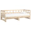 vidaXL Day Bed Natural Wood Solid Pine Wood 2x