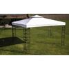 vidaXL Gazebo White Polyester fabric, Steel 9.8 x 13.1 feet Durable