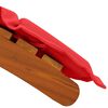 vidaXL Sun lounger 2 pcs Red 184 x 55 x 64cm Solid Acacia wood