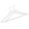 vidaXL Hanger Set of 50 White Hardwood, Metal Standard Non-slip