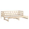 vidaXL Day Bed Natural Wood Solid Pine Wood 2x