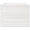 vidaXL Garden Planter White Solid Pine Wood Medium Decorative Inlays