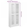 vidaXL Vitrine Cabinet High gloss white Engineered wood, glass Large