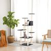 vidaXL Cat Tree Dark Grey Engineered Wood, Plush, Sisal Extra Tall