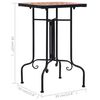 vidaXL Side Table Terracotta and Black Iron and Ceramic Small Durable