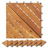vidaXL Decking Tiles 20 pcs Brown 11.8"x11.8" Solid Wood Acacia
