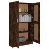 vidaXL Book Cabinet Smoked oak Engineered wood Tall Book Cabinet