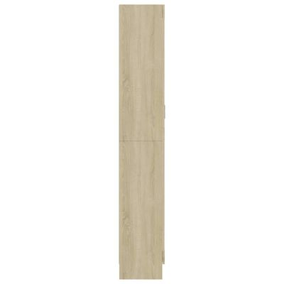 vidaXL Vitrine Cabinet Sonoma Oak 32.5"x12"x73" Engineered Wood