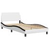 vidaXL Bed Frame White and Black