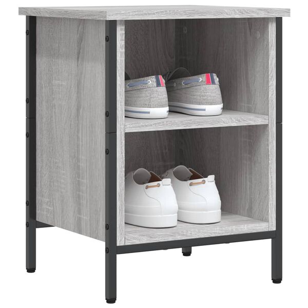 vidaXL Shoe Cabinet Grey sonoma Engineered wood Small Shoe Cabinet