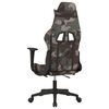 vidaXL Gaming Chair with Footrest Camouflage and Black Fabric