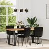vidaXL Dining Chair Set of 4 Black Velvet (100% polyester), plywood, metal