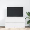 vidaXL TV Cabinet White Engineered wood Medium TV Cabinet Rectangular