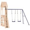 vidaXL Outdoor Playset Natural wood and blue