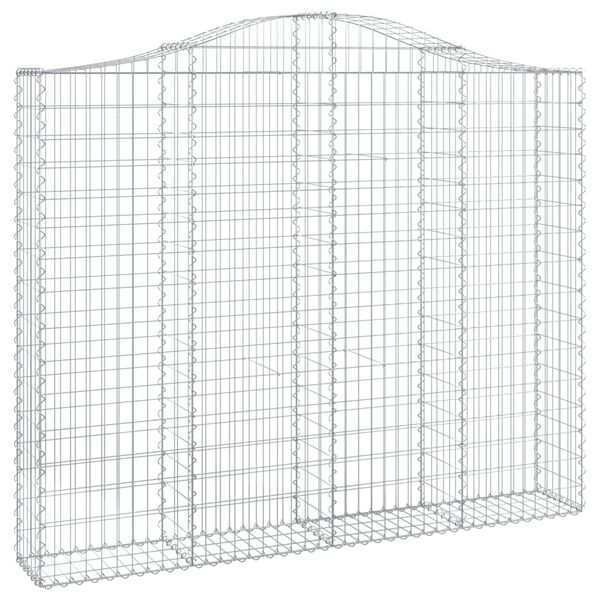 vidaXL Arched Gabion Baskets 9 pcs 78.7x11.8x160/180" Galvanised Iron