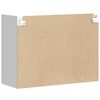 vidaXL Kitchen Wall Cabinet White Engineered wood and glass Medium
