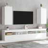vidaXL TV Wall Cabinet Set of 2 White Engineered Wood Small