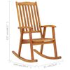 vidaXL Wooden Rocking Chair Natural wood, Cream Solid Acacia wood Large