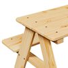 vidaXL Kids Table Natural wood color Solid pine wood Medium Durable