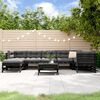 vidaXL Garden Lounge Set Black, Anthracite Solid pine wood and plywood