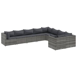 vidaXL Patio Sofa Set Gray