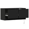 vidaXL TV Wall Cabinet Black Engineered wood 31.5 in x 12.2 in x 15.0 in