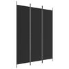 vidaXL 3-Panel Room Divider Black 59.1"x78.7" Fabric