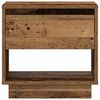 vidaXL Nightstand with Drawer 2 pcs Old Wood 17.72 x 13.39 x 17.32 in