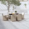 vidaXL Garden Dining Set Brown, Cream white, Black