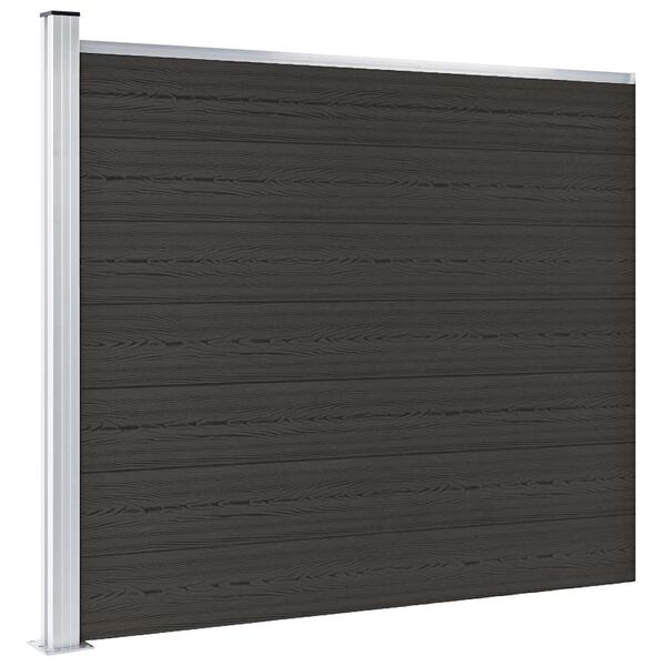 vidaXL Fence Panel WPC 68.9x57.5" Black