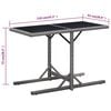 vidaXL Outdoor Table Anthracite Poly rattan, powder-coated steel, glass