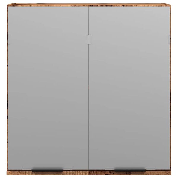 vidaXL Mirror Cabinet Old Wood Engineered Wood, Glass Medium Modern