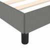 vidaXL Bed Frame Dark gray Polyester, Plywood, Engineered Wood Twin