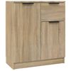 vidaXL Sideboards 2 pcs Sonoma Oak 23.6"x11.8"x27.6" Engineered Wood