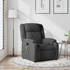 vidaXL Massage Recliner Chair Dark Grey Polyester, Metal, Foam, Plywood