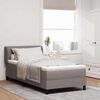vidaXL Box Spring Bed with Mattress Taupe 31.50 x 78.74 in Fabric