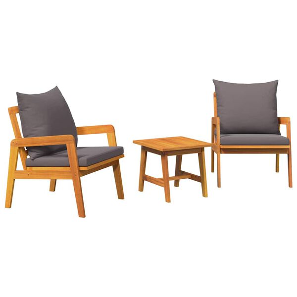 vidaXL Bistro Set 3 pcs Brown 59.5 x 65 x 72 cm Solid Acacia Wood