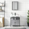 vidaXL Bathroom Furniture Set Gray Sonoma