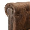 vidaXL Sofa Brown Artificial Suede Leather Medium Classic/Traditional