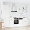 vidaXL Kitchen Cabinet Set White Engineered wood and glass 8-piece set