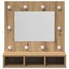 vidaXL Mirror Cabinet with Shelf Artisan Oak 23.62 x 12.40 x 24.41 in