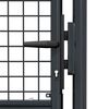 vidaXL Mesh Garden Gate Galvanised Steel 39.4x29.5" Grey