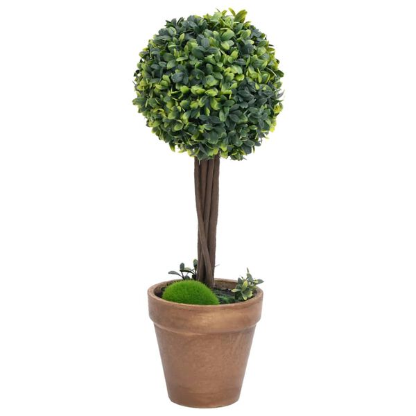 vidaXL Artificial Plant Set of 2 Mixed Green Polyethylene Medium