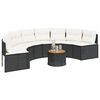 vidaXL Patio Sofa Black, Cream white