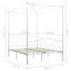 vidaXL Bed Frame White Metal Full Classic/Traditional Bed Frame